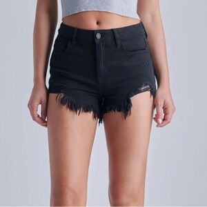 Hidden Jeans NWT Finn High Rise Black Distressed Denim Shorts | Size L